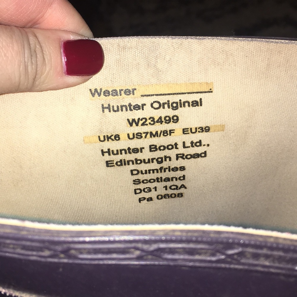 Hunter Aubergine rain boots - Picture 5 of 5